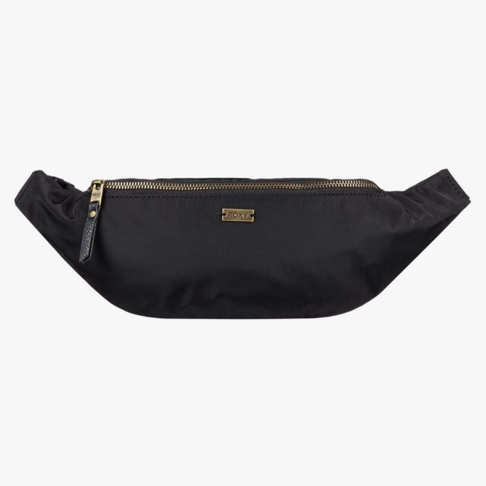 Roxy Black Belt Bag with Gold Accents